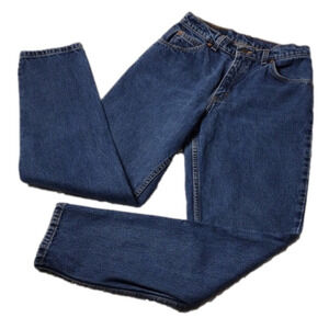 Levi's 950 Vintage Orange Tab Blue Medium Wash High Rise Tapered Leg Denim Jean